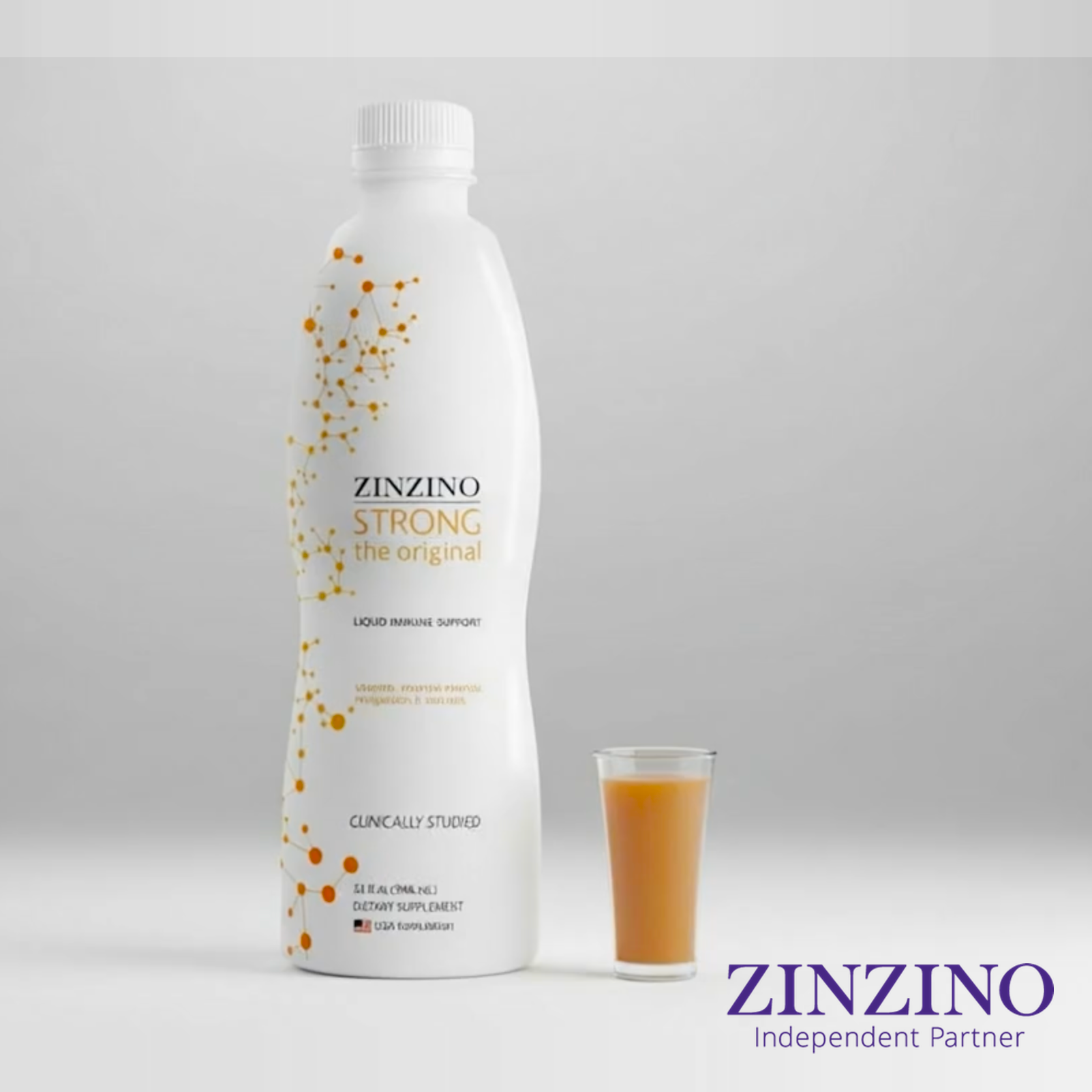 Zinzino Strong OG Flasche mit Glas