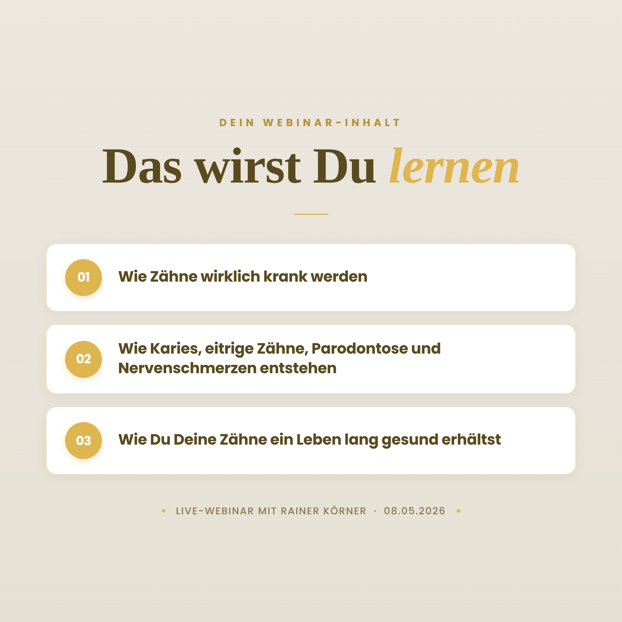 Gesunde Zähne – ein Leben lang | Aufzeichnung